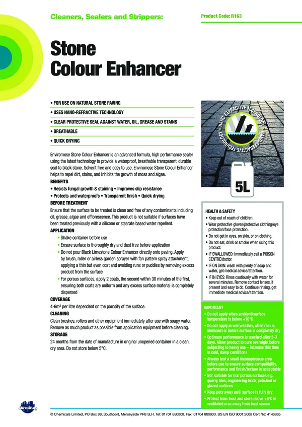 Stone Colour Enhancer Datasheet PDF 